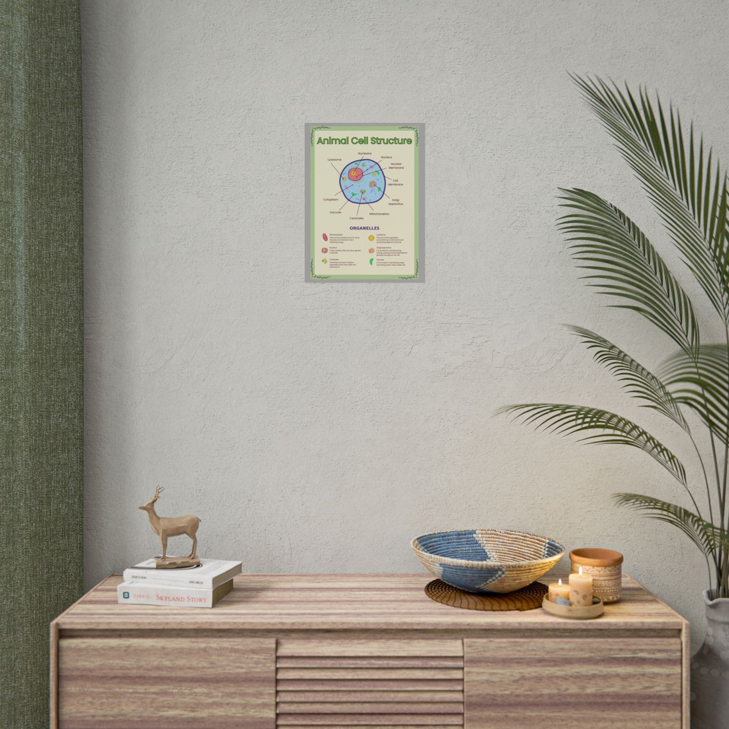 Science Classroom Posters, Botanical Biology & Animal Cell Structure Decor, Teacher Homeschool Educational Prints, Science Wall Art
