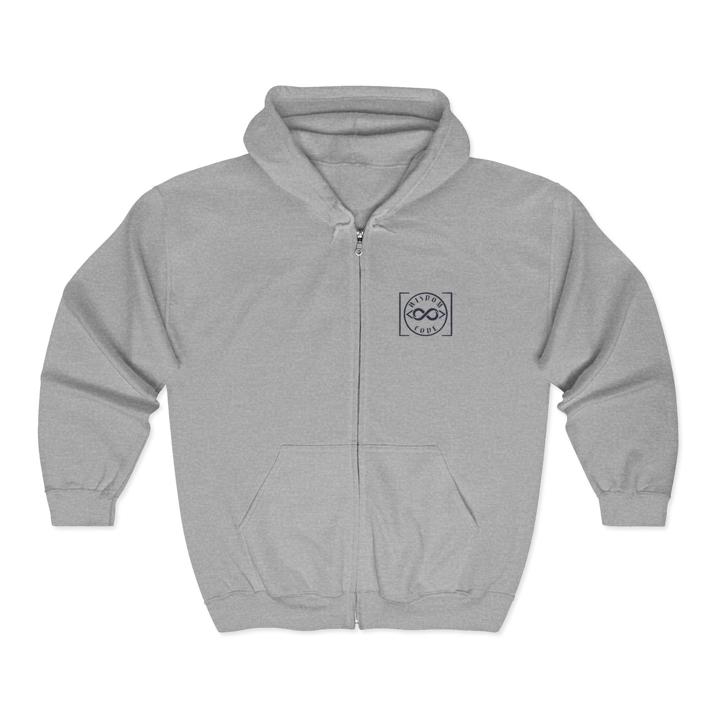 Zip Hoodie - Trending Brand Wisdom Code - Cozy Casual Layer & Gift Idea, Light Colors