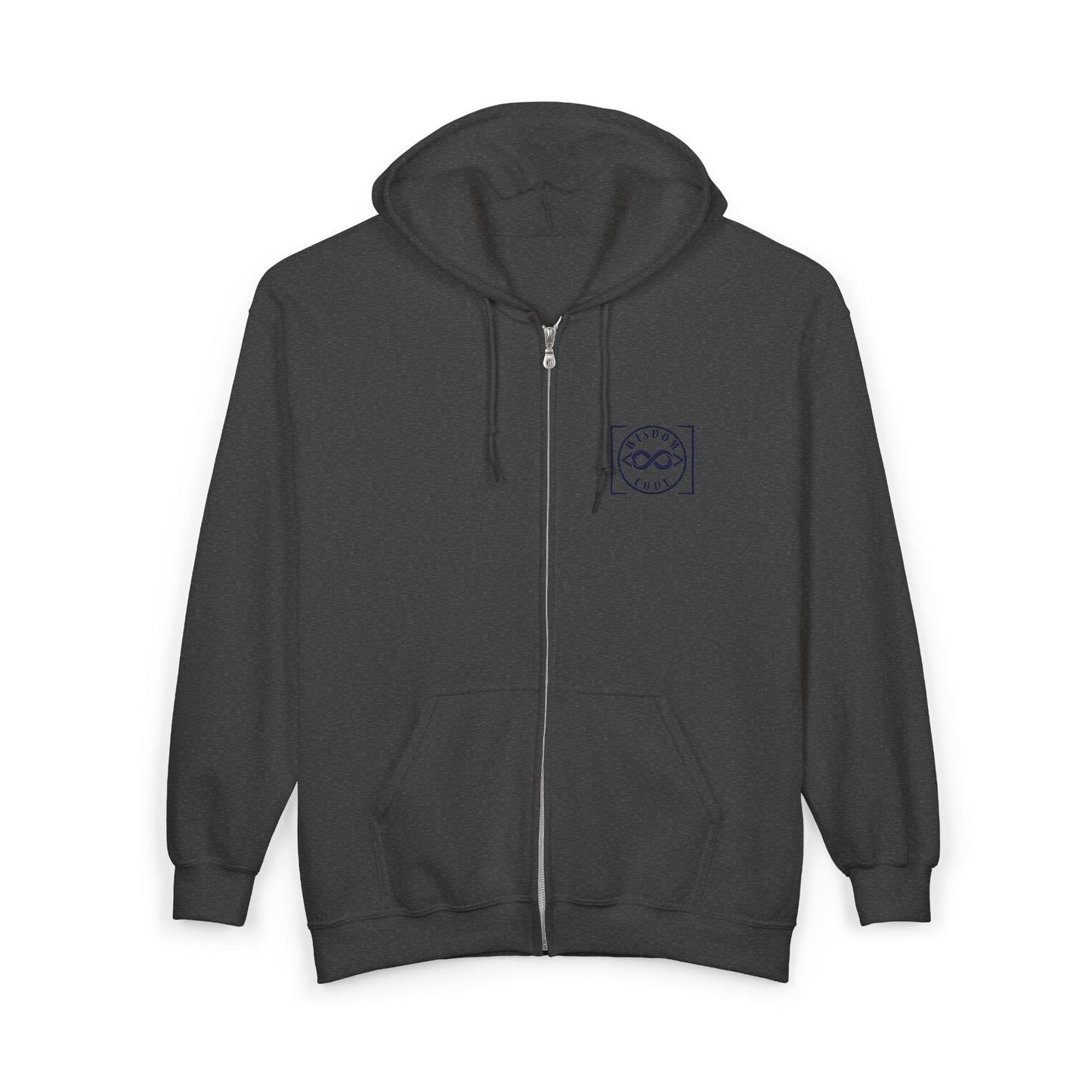 Zip Hoodie - Trending Brand Wisdom Code - Cozy Casual Layer & Gift Idea, Light Colors