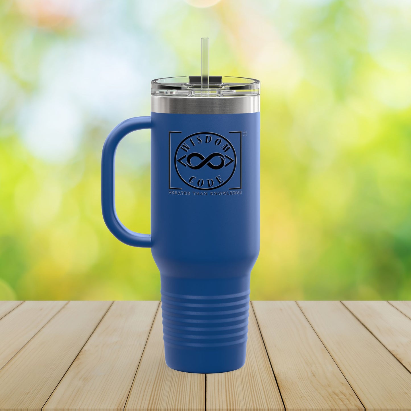 Trending Brand 40oz Insulated Travel Mug - Perfect for Coffee Lovers, On-the-Go, Gifts for Him/Her, Camping, or Office Use - WISDOM CODE