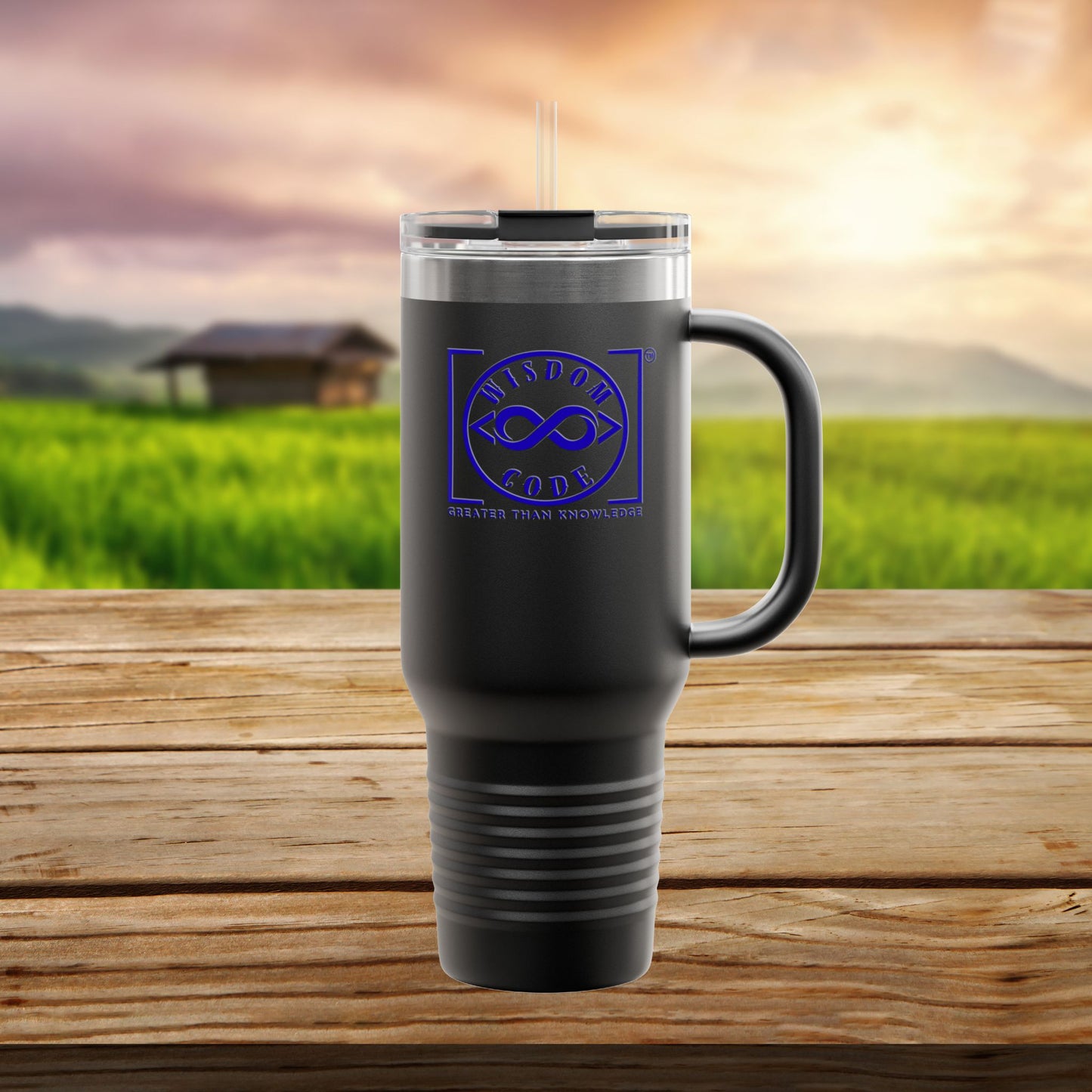40oz Insulated Travel Mug - Trending Brand for Coffee Lovers, On-the-Go, Gifts for Him/Her, Camping, Office Use - WISDOM CODE