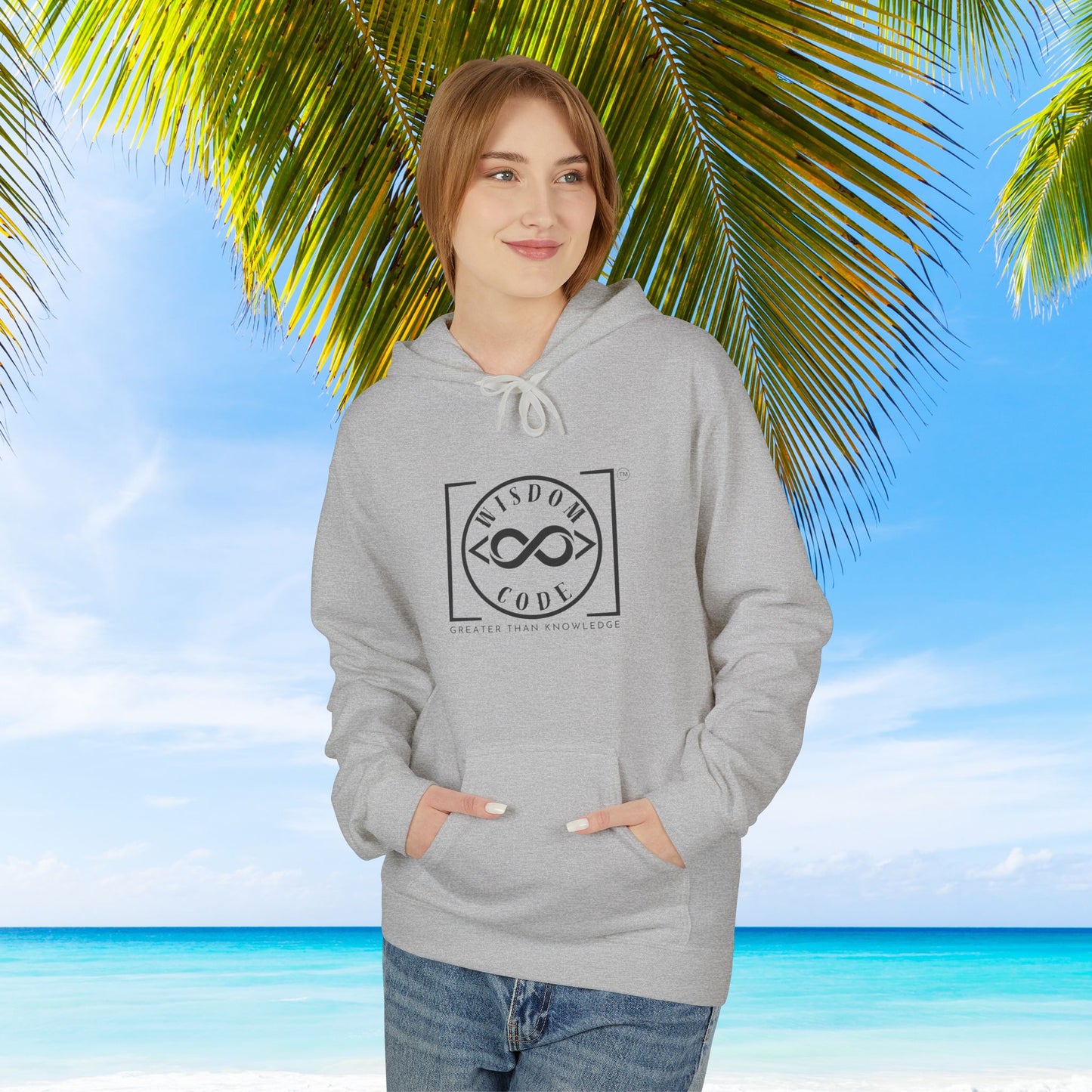 Wisdom Code Fleece Hoodie, Cozy Unisex Sweatshirt, Inspirational Apparel, Perfect Gift for Friends, Everyday Wear, Motivational Hoodie