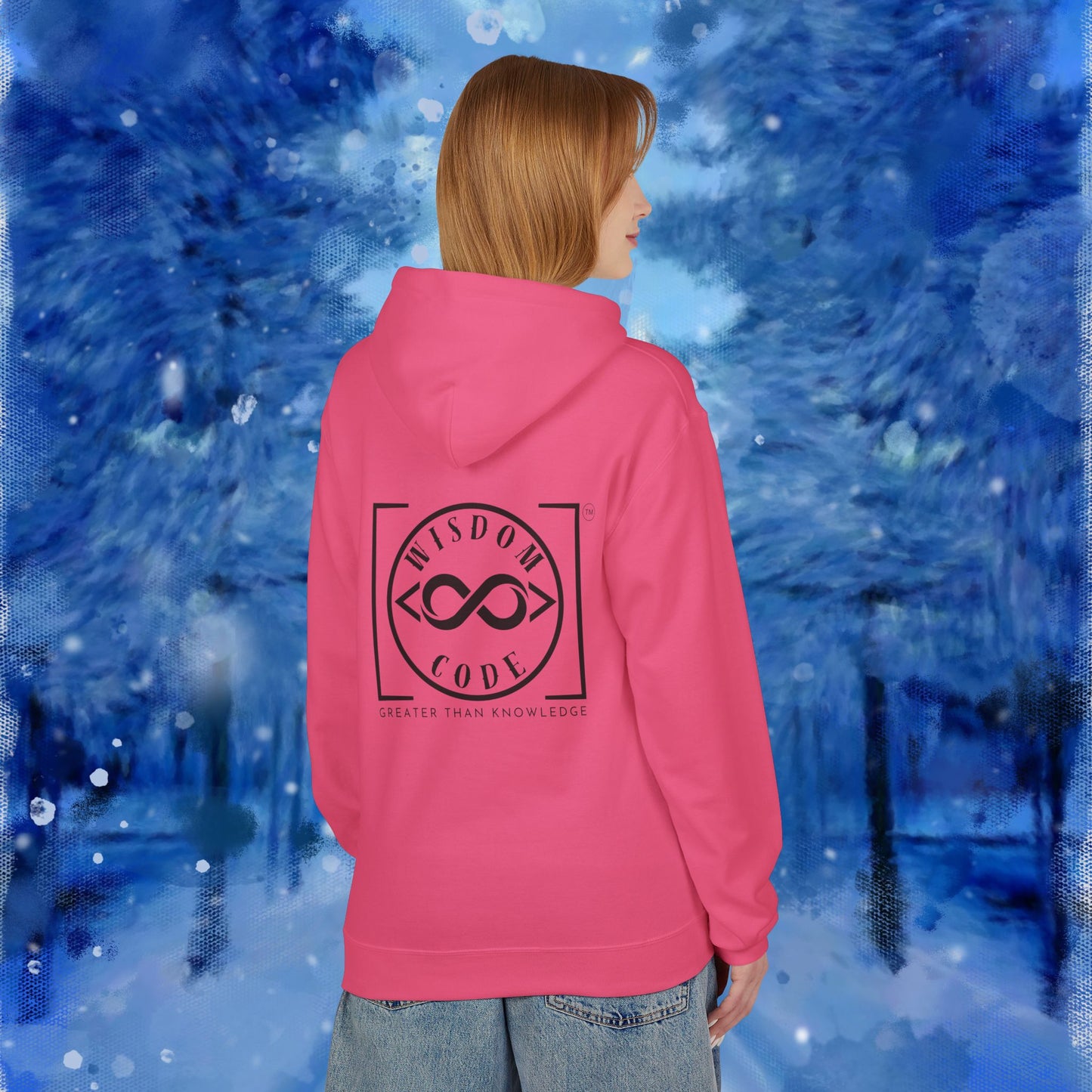 Wisdom Code Fleece Hoodie, Cozy Unisex Sweatshirt, Inspirational Apparel, Perfect Gift for Friends, Everyday Wear, Motivational Hoodie