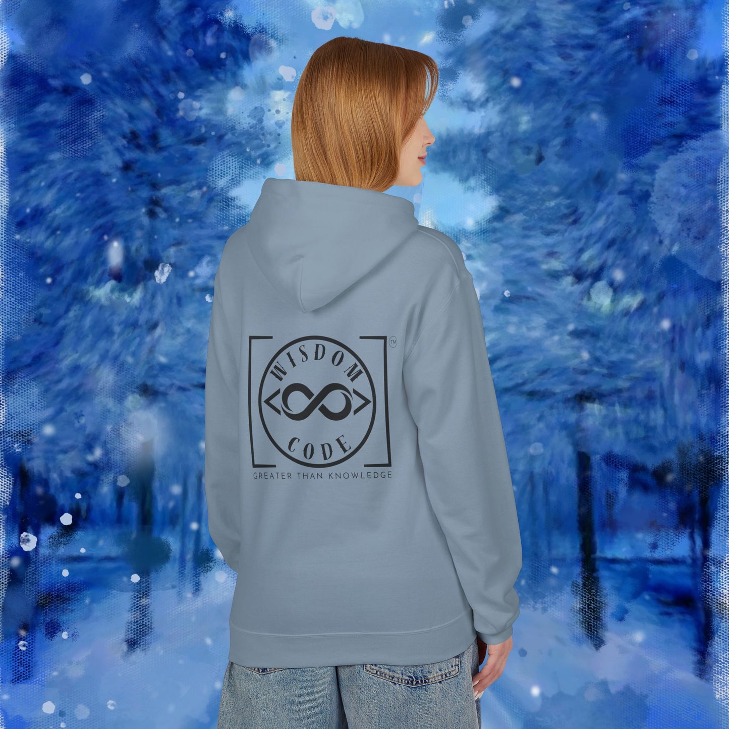 Wisdom Code Fleece Hoodie, Cozy Unisex Sweatshirt, Inspirational Apparel, Perfect Gift for Friends, Everyday Wear, Motivational Hoodie