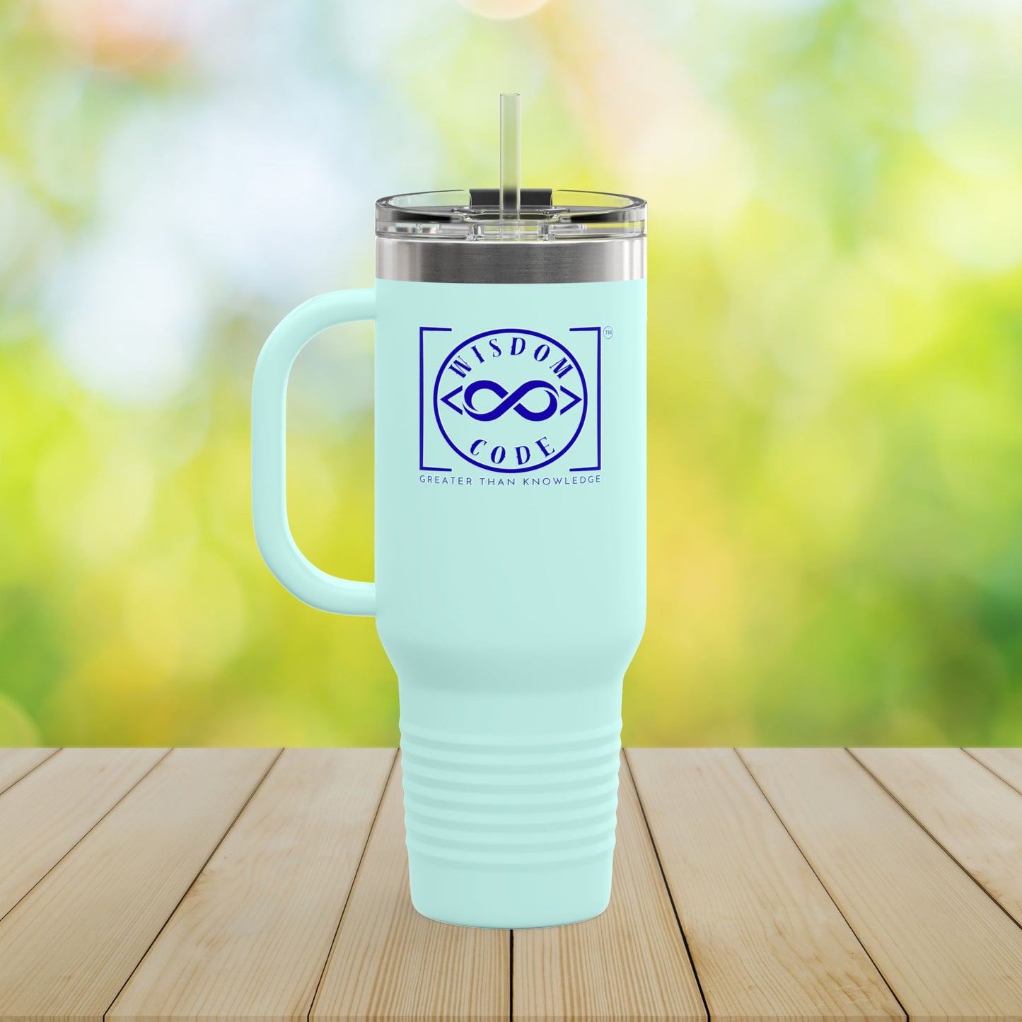 40oz Insulated Travel Mug - Trending Brand for Coffee Lovers, On-the-Go, Gifts for Him/Her, Camping, Office Use - WISDOM CODE
