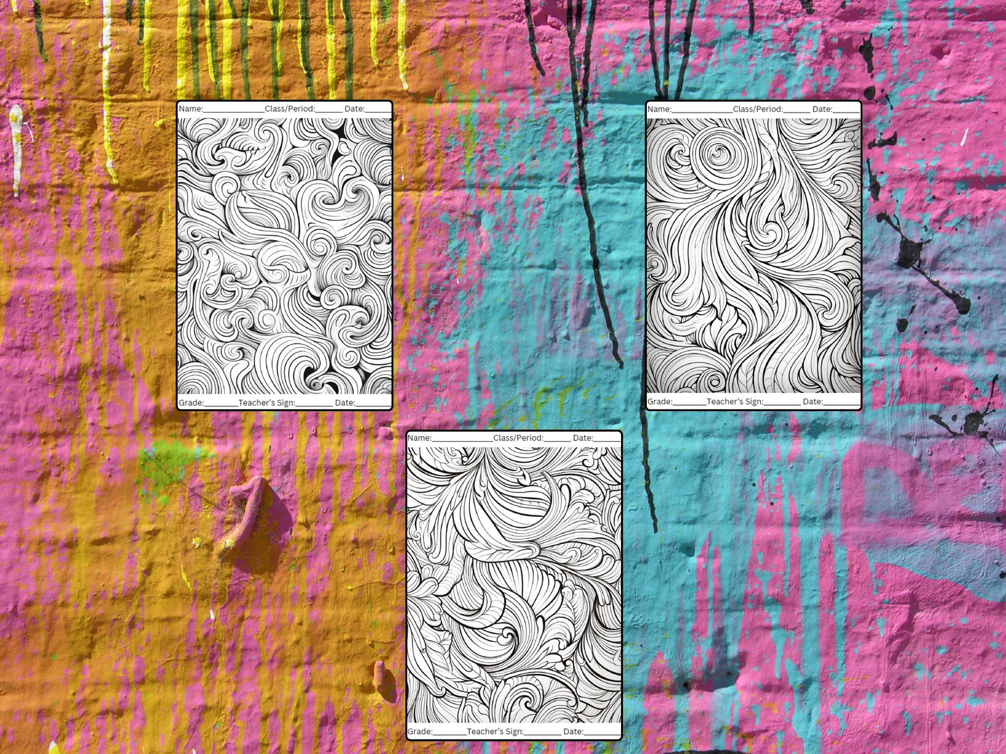 Anxiety Relief Coloring Worksheets for Teachers & Students - 35 Page Digital Set