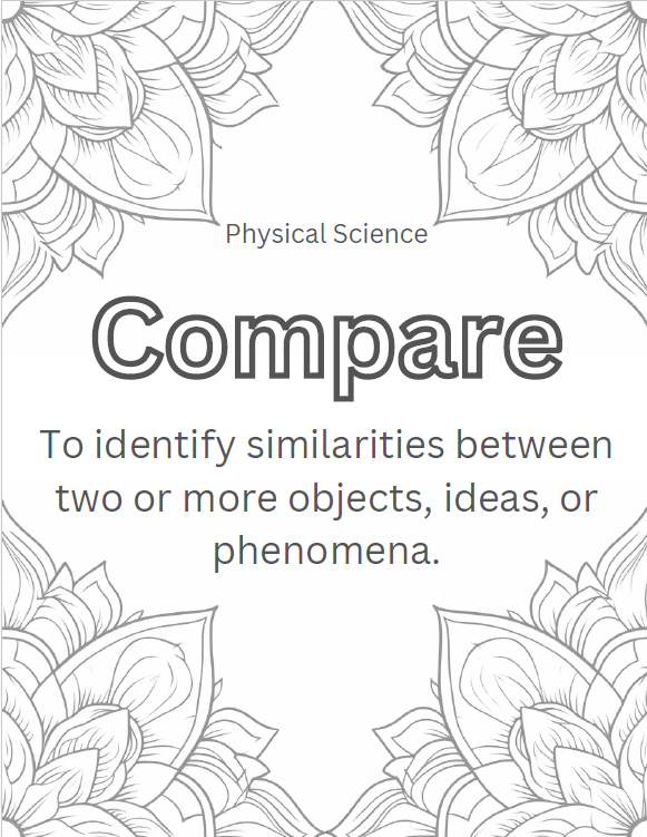 Physical Science Vocabulary Coloring Pages (Tier 2 - Words 1-30) - Digital Download