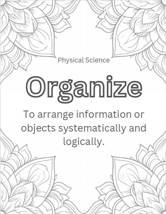 Physical Science Vocabulary Coloring Pages (Tier 2 - Words 1-30) - Digital Download