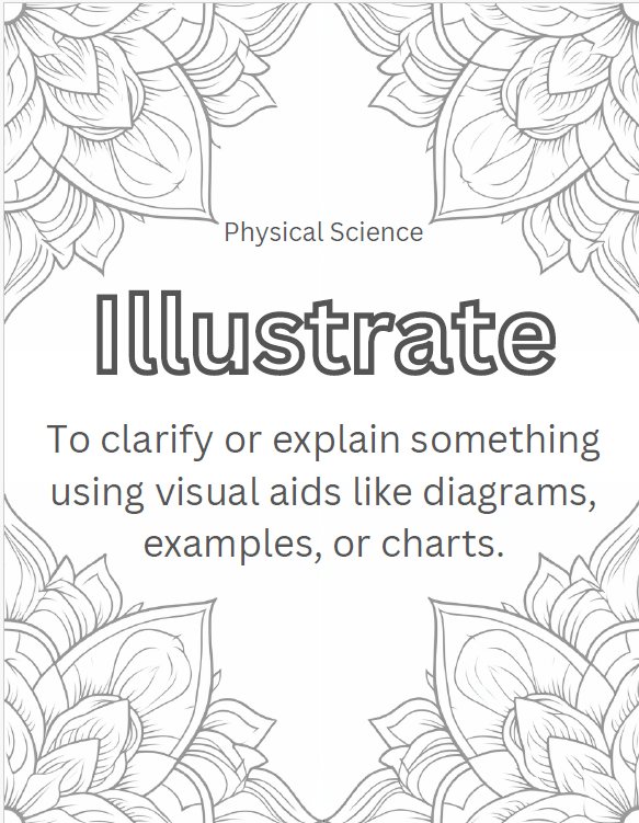 Physical Science Vocabulary Coloring Pages (Tier 2 - Words 1-30) - Digital Download