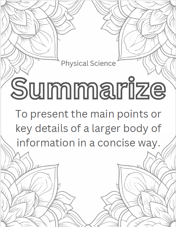 Physical Science Vocabulary Coloring Pages (Tier 2 - Words 1-30) - Digital Download