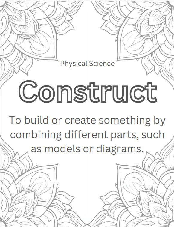 Physical Science Vocabulary Coloring Pages (Tier 2 - Words 1-30) - Digital Download