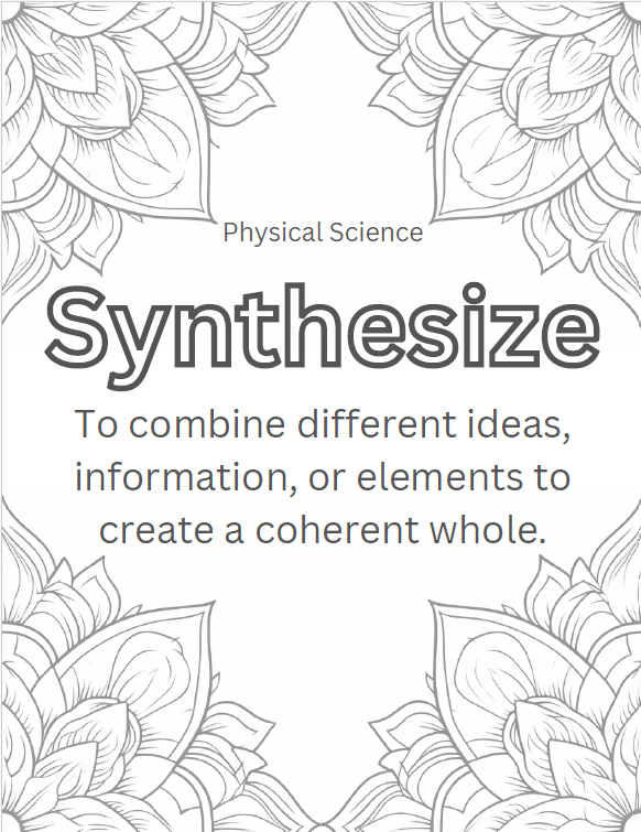 Physical Science Vocabulary Coloring Pages (Tier 2 - Words 1-30) - Digital Download