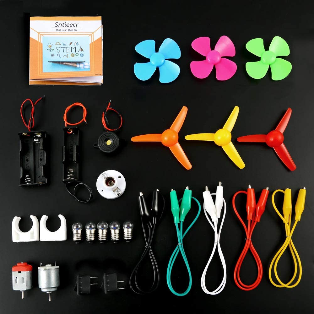 Electric Circuit Motor Kit - Educational Montessori STEM Learning Set for Kids' DIY Engineering Projects