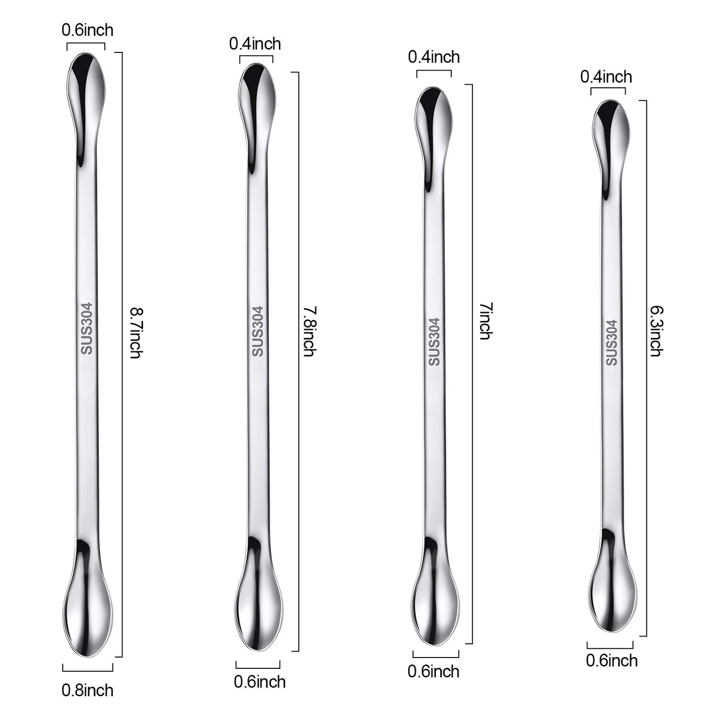 22-Piece Stainless Steel Lab Spatula & Micro Scoop Set - Perfect for Precise Powder and Gel Mixing!