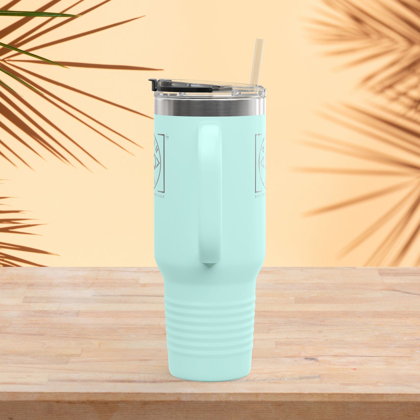 Trending Brand 40oz Insulated Travel Mug - Perfect for Coffee Lovers, On-the-Go, Gifts for Him/Her, Camping, or Office Use - WISDOM CODE