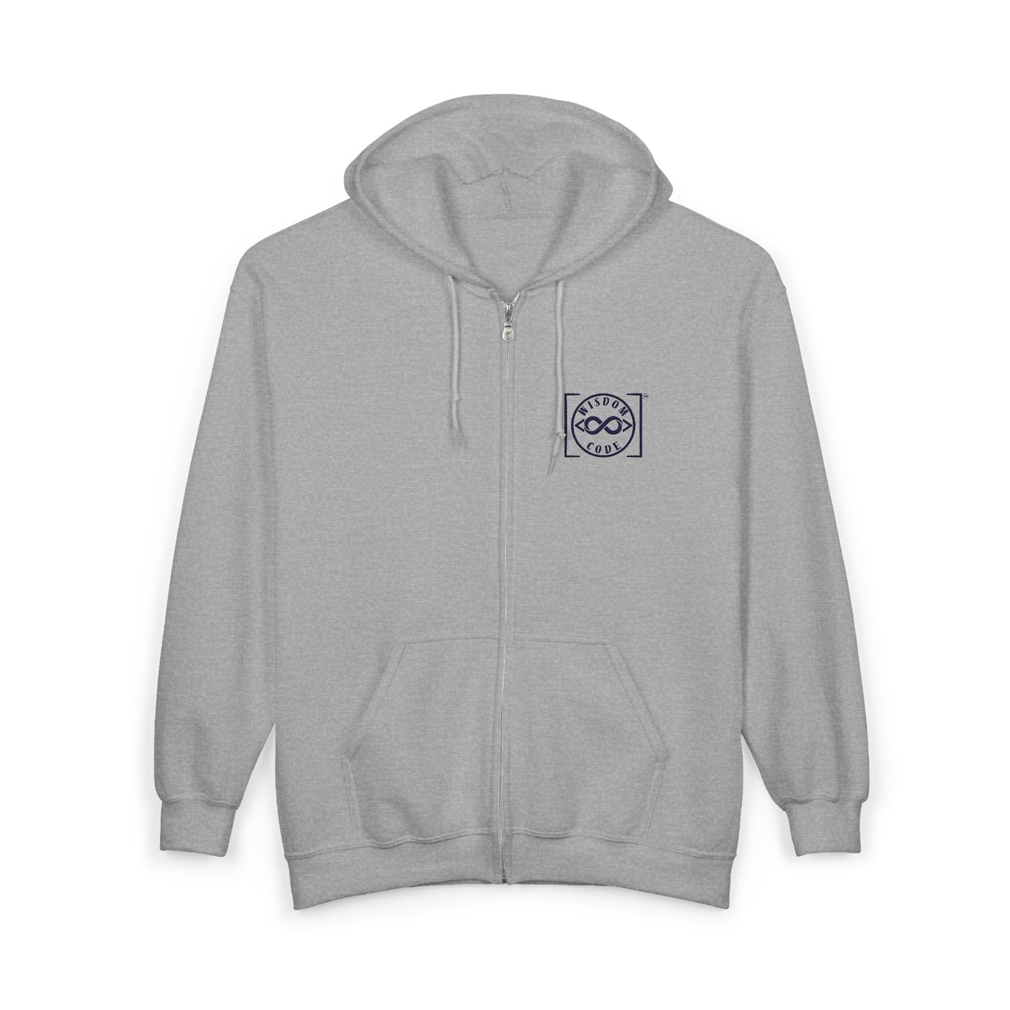 Zip Hoodie - Trending Brand Wisdom Code - Cozy Casual Layer & Gift Idea, Light Colors