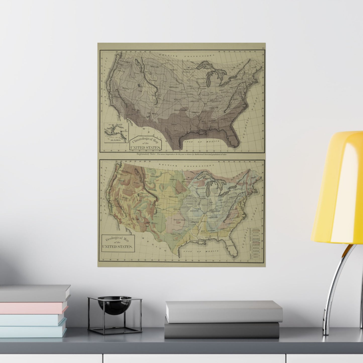 Vertical Posters Museum Grade Social Studies Poster Maps Poster- High School Posters Maps Of the USA