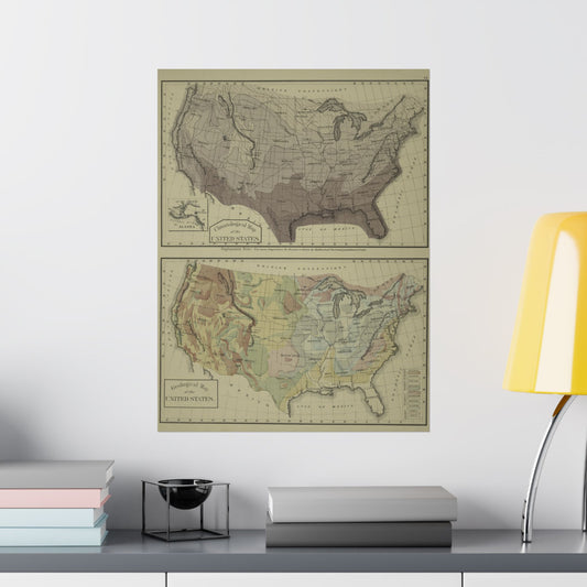 Vertical Posters Museum Grade Social Studies Poster Maps Poster- High School Posters Maps Of the USA