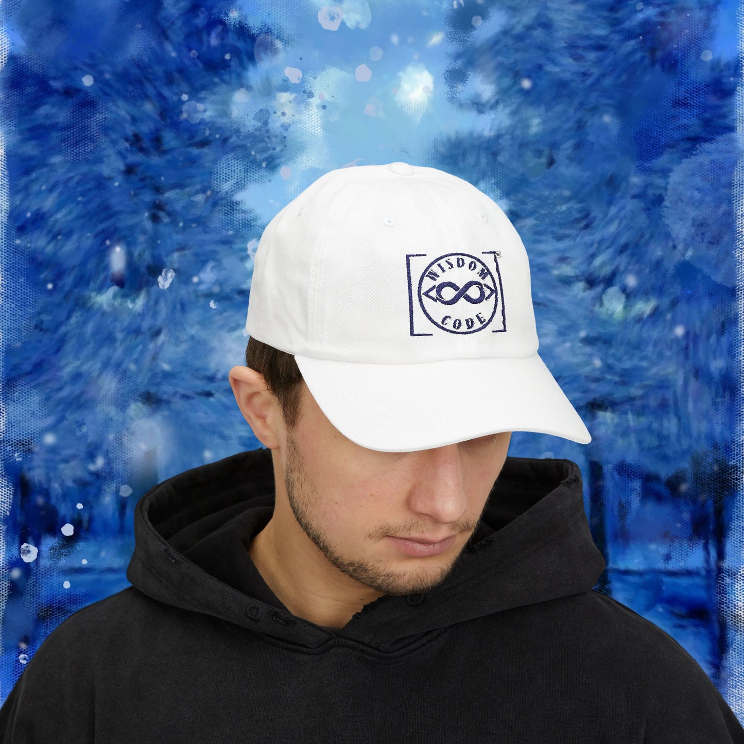 Wisdom Code Dad Cap- Blue Logo