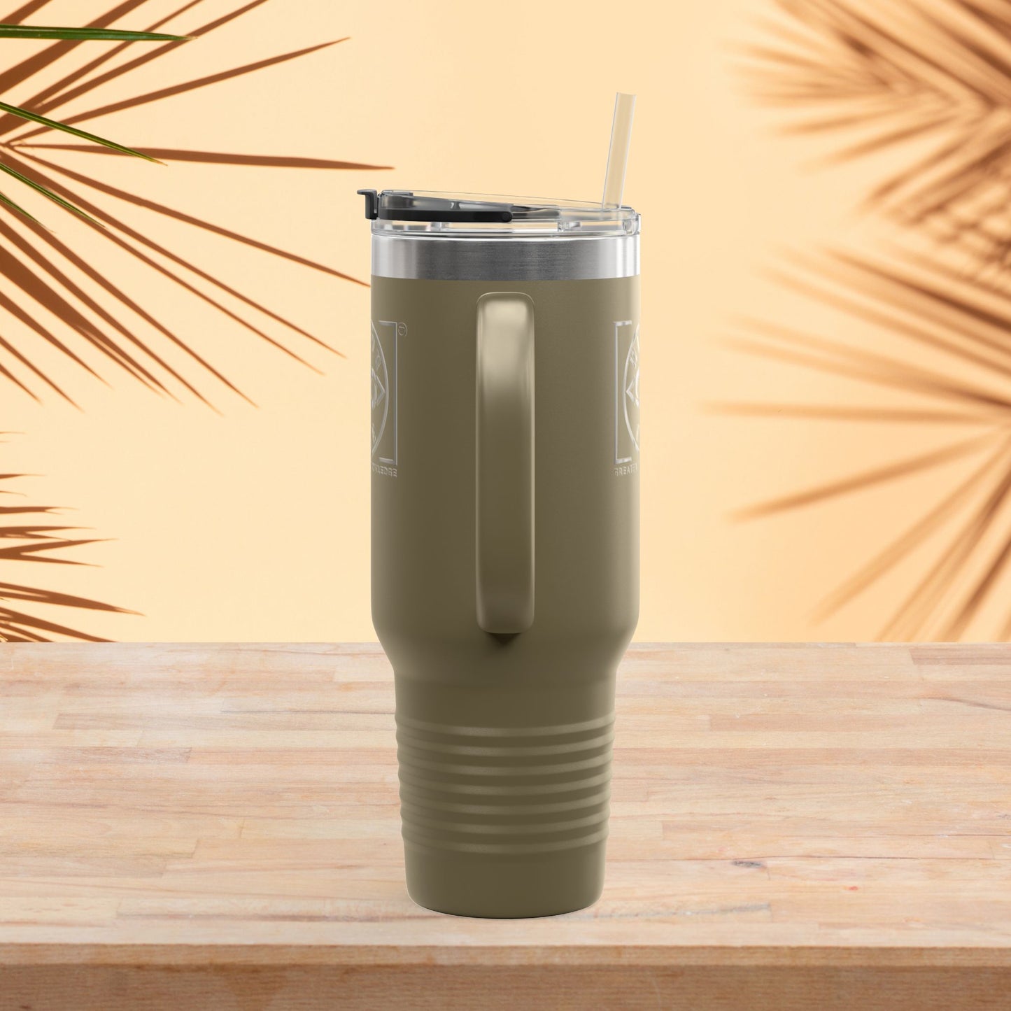 Trending Brand 40oz Insulated Travel Mug - Perfect for Coffee Lovers, On-the-Go, Gifts for Him/Her, Camping, or Office Use - WISDOM CODE