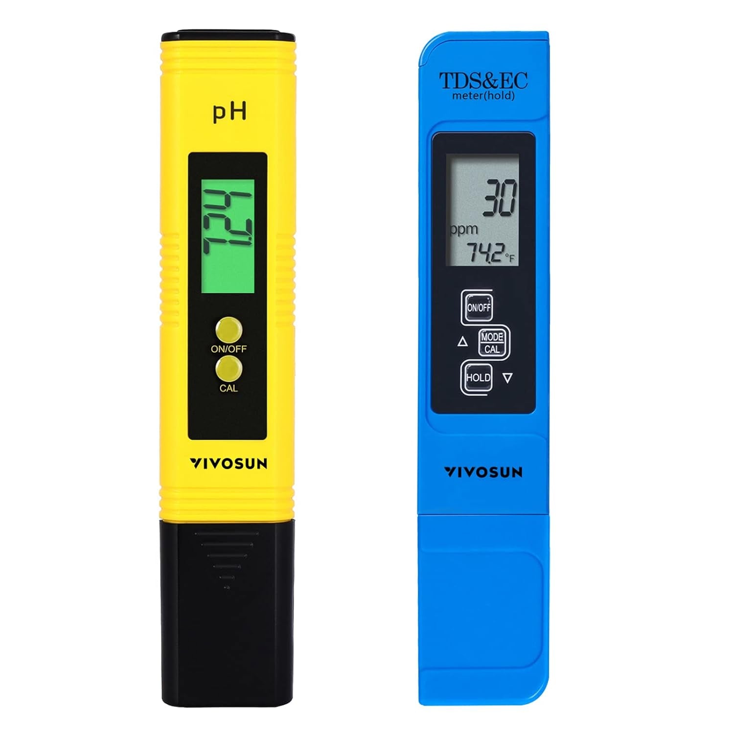 Digital pH and TDS Meter Kits - High Accuracy 0.01 pH Pen Meter with ± 2% Precision; 3-in-1 TDS, EC, and Temperature Meter for Hydroponics, Pools, and Aquariums - UL Certified