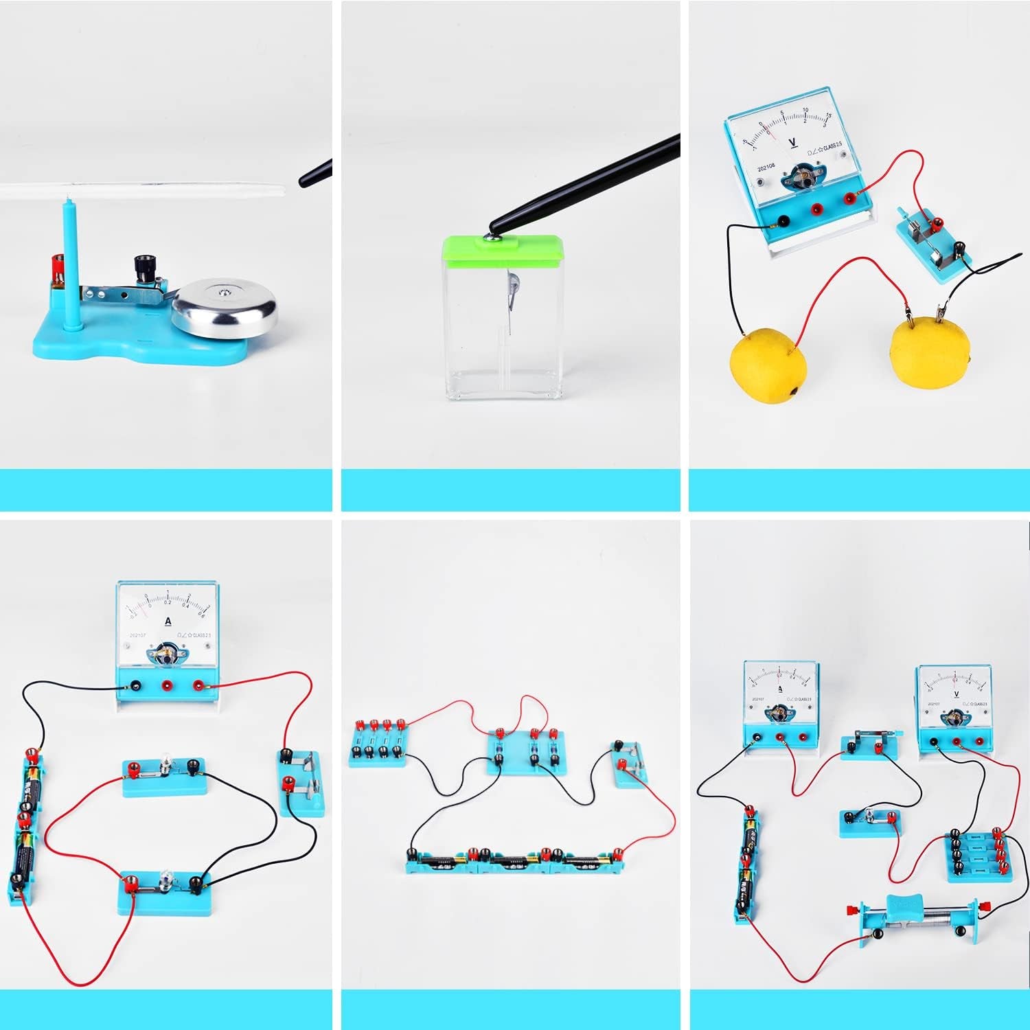 Electricity and Magnetism Science Experiment Kit for Students - STEM Physics Lab Basic Circuit Board Learning Starter