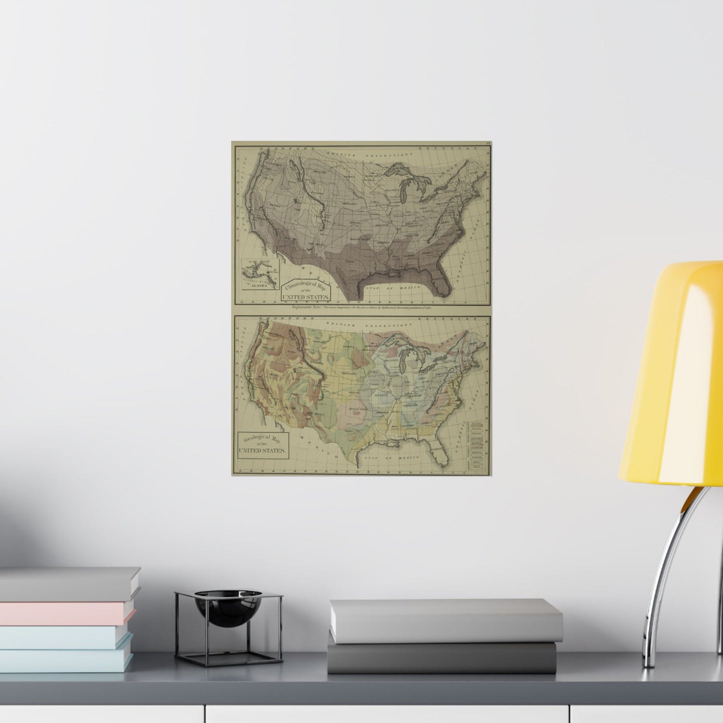 Vertical Posters Museum Grade Social Studies Poster Maps Poster- High School Posters Maps Of the USA