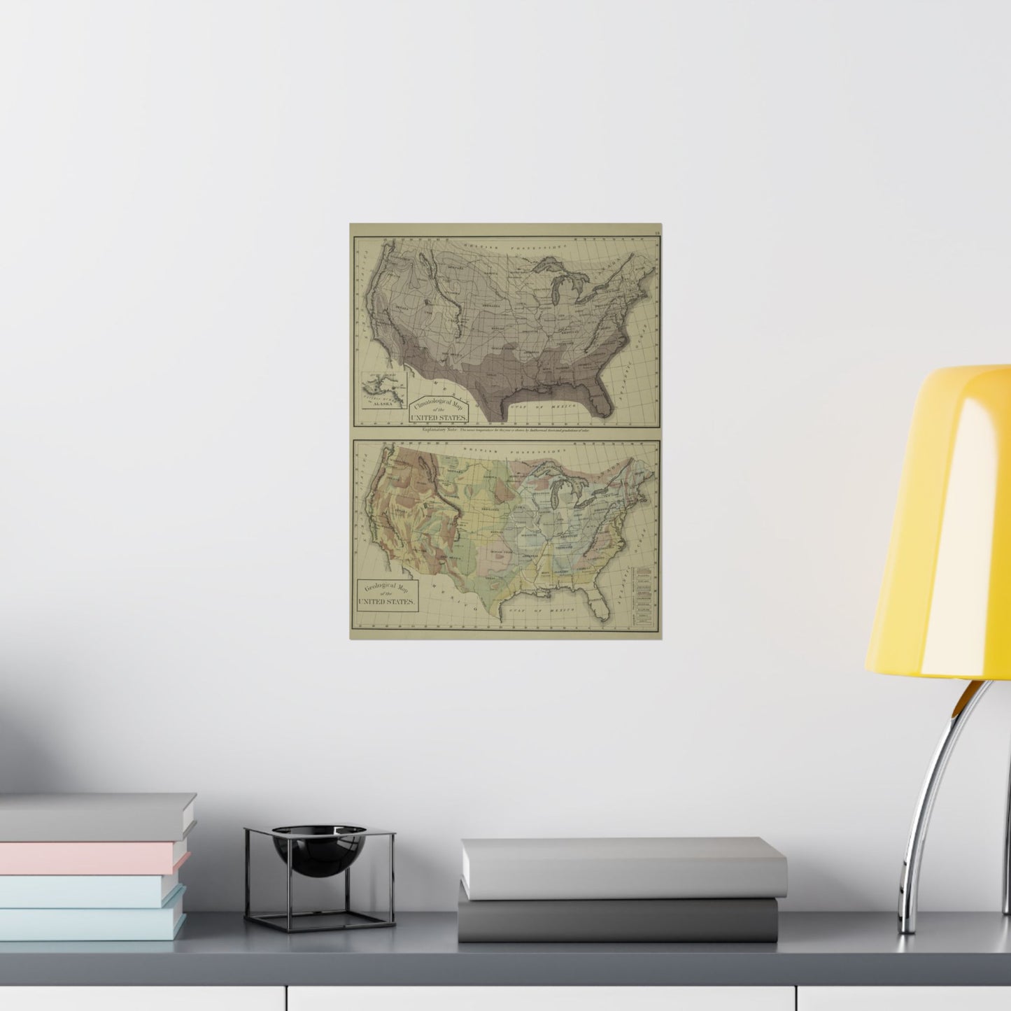 Vertical Posters Museum Grade Social Studies Poster Maps Poster- High School Posters Maps Of the USA