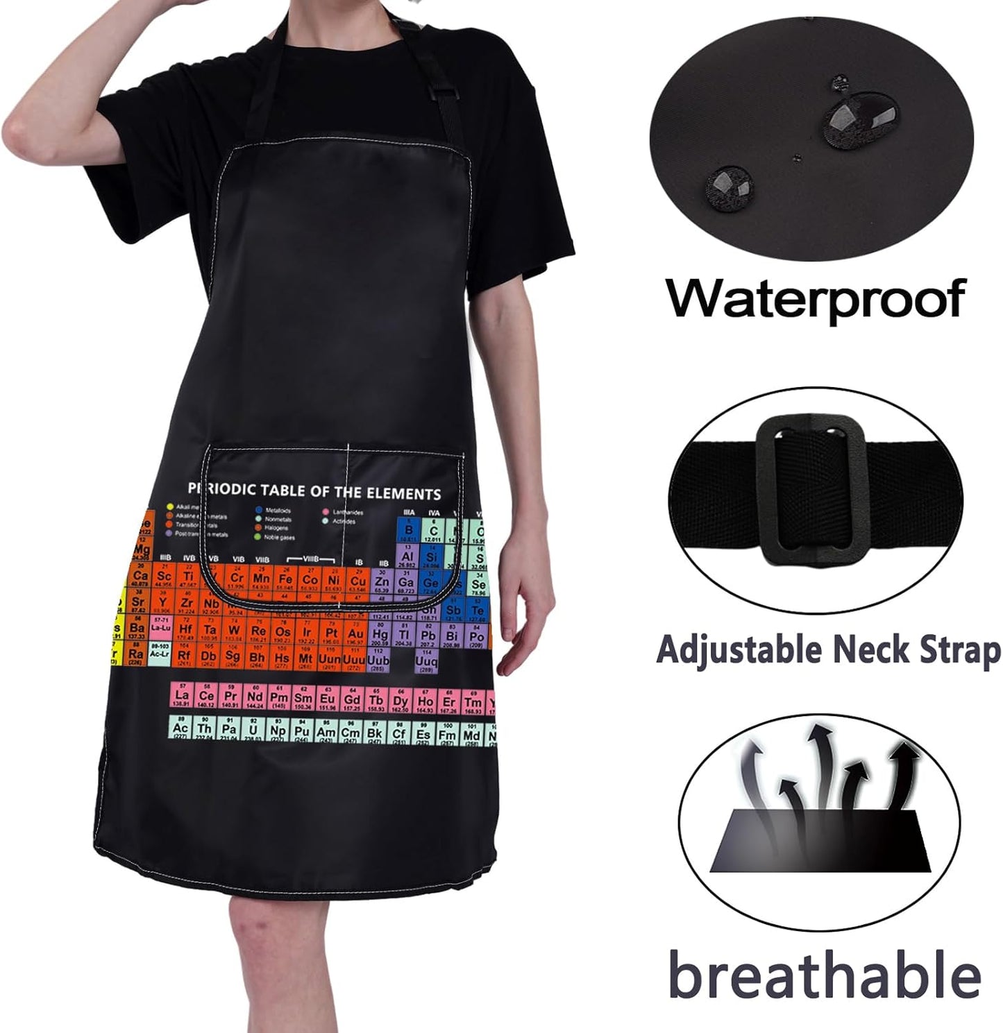 Professional Chemistry Laboratory Apron with Pockets - Ideal Gift for Teachers and Students