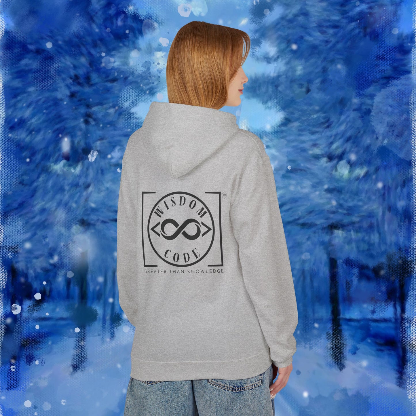 Wisdom Code Fleece Hoodie, Cozy Unisex Sweatshirt, Inspirational Apparel, Perfect Gift for Friends, Everyday Wear, Motivational Hoodie