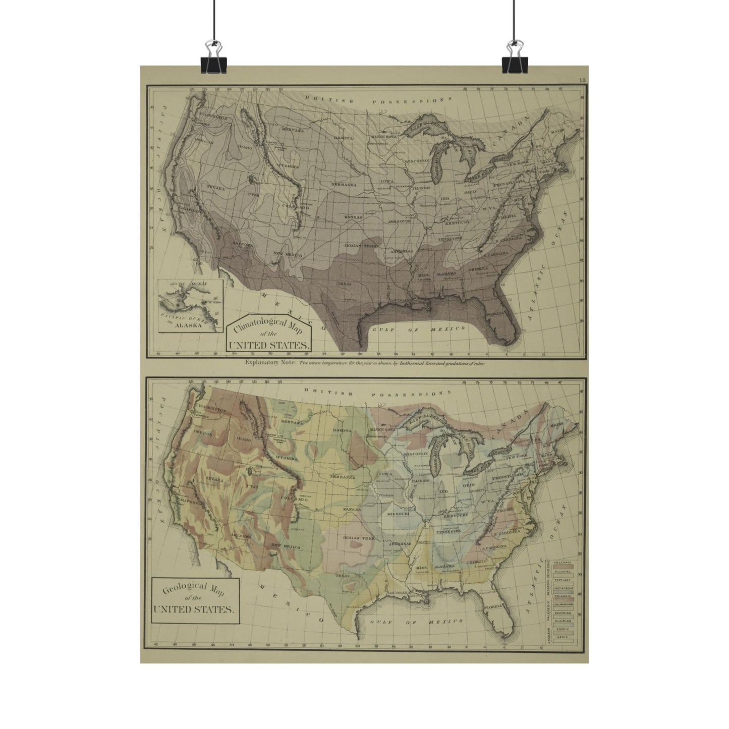 Vertical Posters Museum Grade Social Studies Poster Maps Poster- High School Posters Maps Of the USA