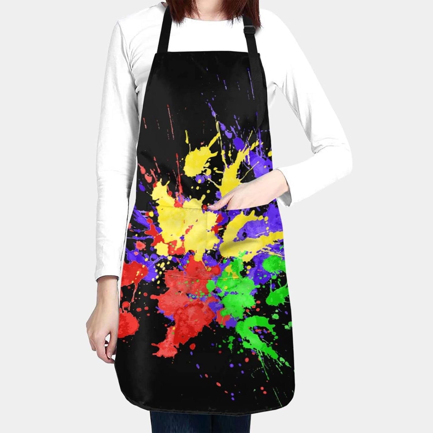 Versatile Adjustable Waterproof Bib Unisex Apron for Art & Science Teachers - Perfect for Art, Science and Chemistry Teachers