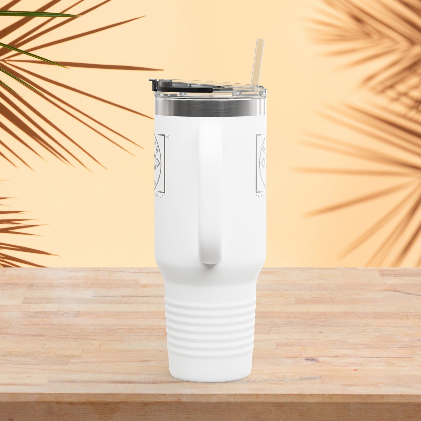 Trending Brand 40oz Insulated Travel Mug - Perfect for Coffee Lovers, On-the-Go, Gifts for Him/Her, Camping, or Office Use - WISDOM CODE