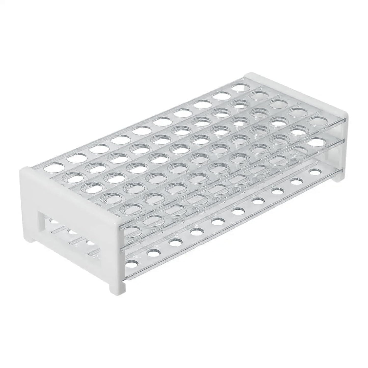 Detachable Plastic Test Tube Rack for 15/18 mm Tubes, 18.7 mm Hole Diameter, Holds 50 Tubes, Model 208U2 (Pack of 1)