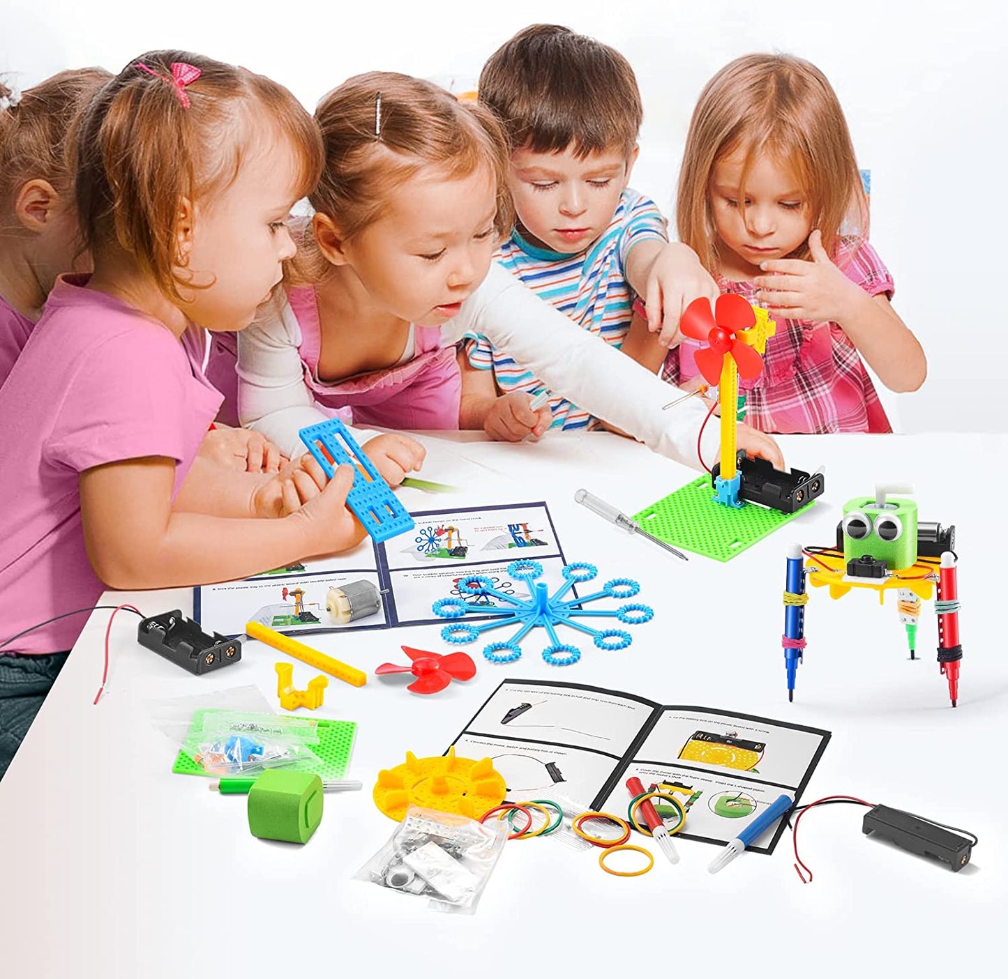 STEM Robotics Science Kits for Children Ages 5-12 - Robot Building and Engineering Project Kits for Boys and Girls - Engaging Science Experiment and Craft Activities for Ages 6-8