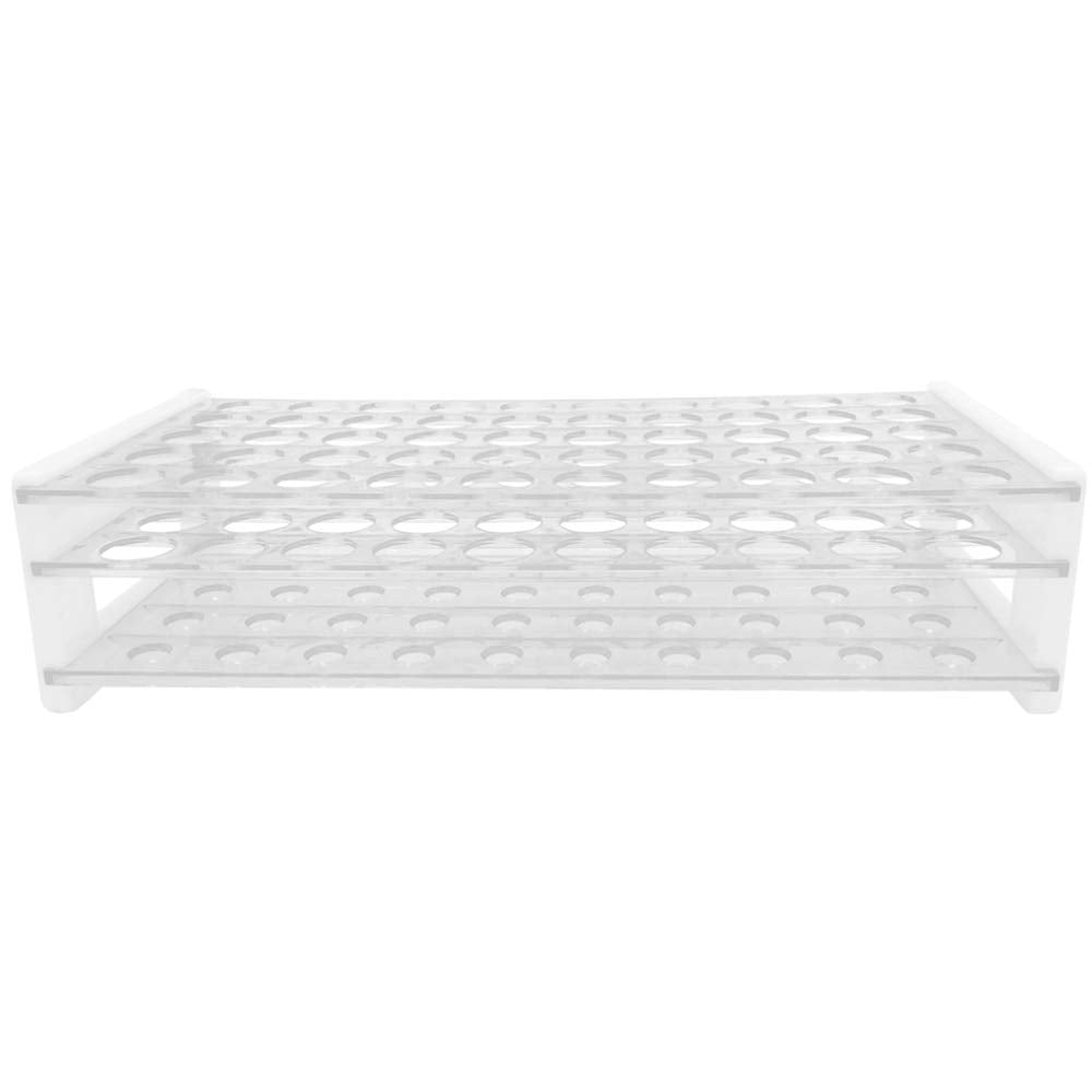 Detachable Plastic Test Tube Rack for 15/18 mm Tubes, 18.7 mm Hole Diameter, Holds 50 Tubes, Model 208U2 (Pack of 1)