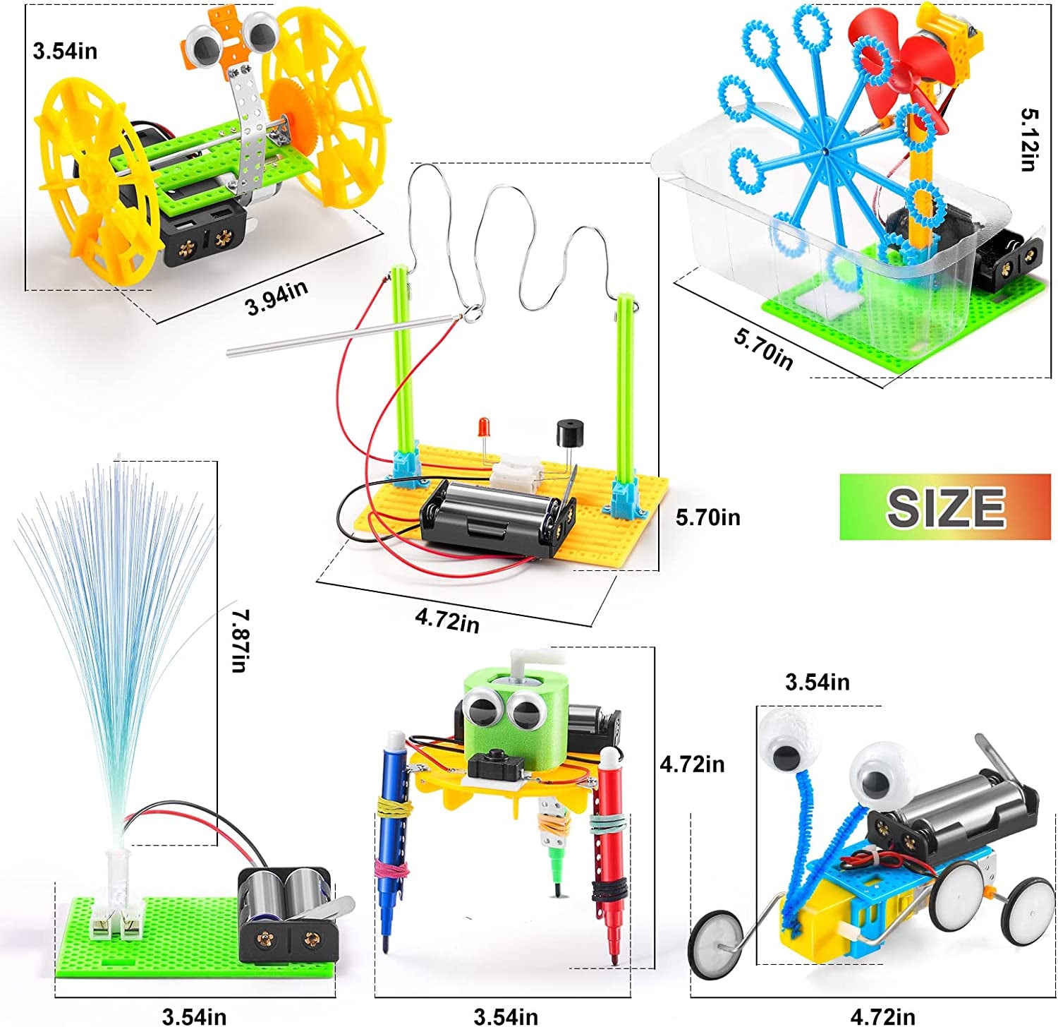 STEM Robotics Science Kits for Children Ages 5-12 - Robot Building and Engineering Project Kits for Boys and Girls - Engaging Science Experiment and Craft Activities for Ages 6-8