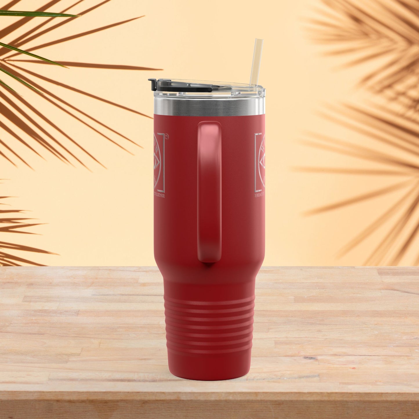 Trending Brand 40oz Insulated Travel Mug - Perfect for Coffee Lovers, On-the-Go, Gifts for Him/Her, Camping, or Office Use - WISDOM CODE