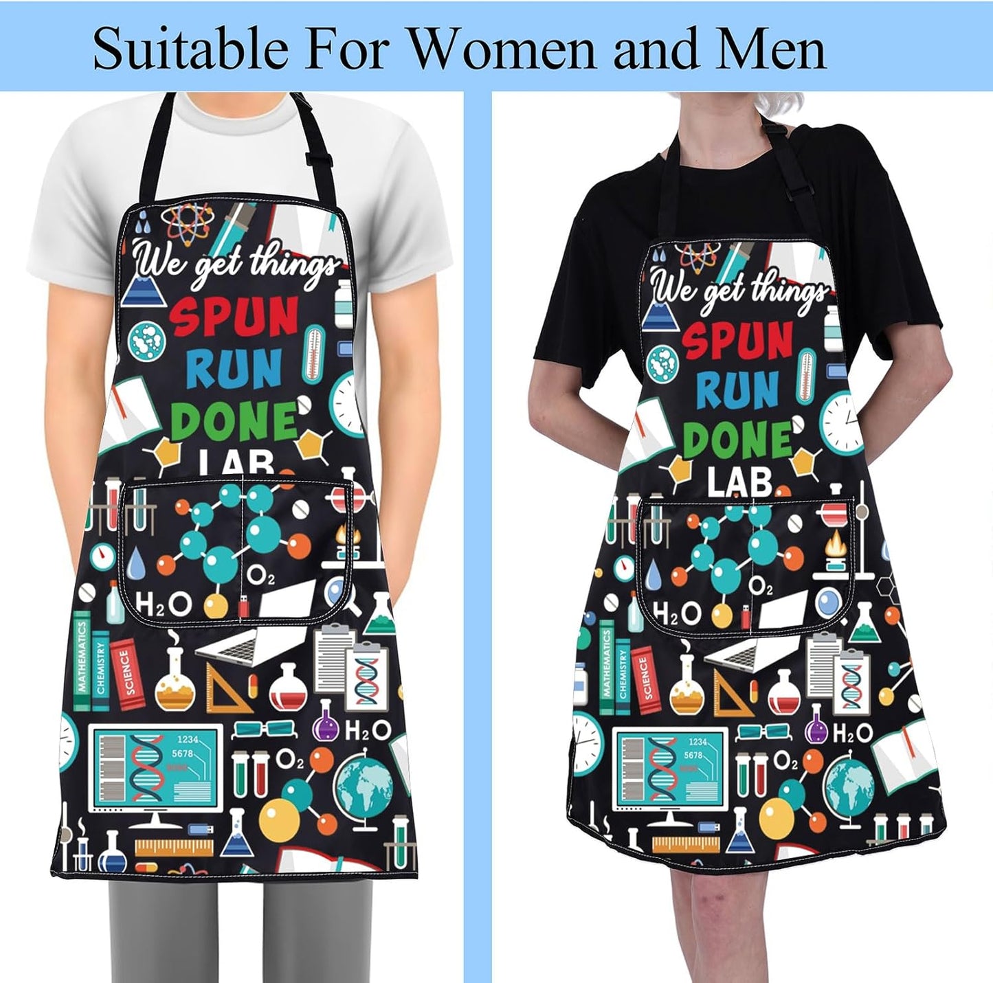 Professional Chemistry Lab Aprons - Ideal Gifts for Laboratory Technicians, Chemistry, Science Teachers and Medical Professionals