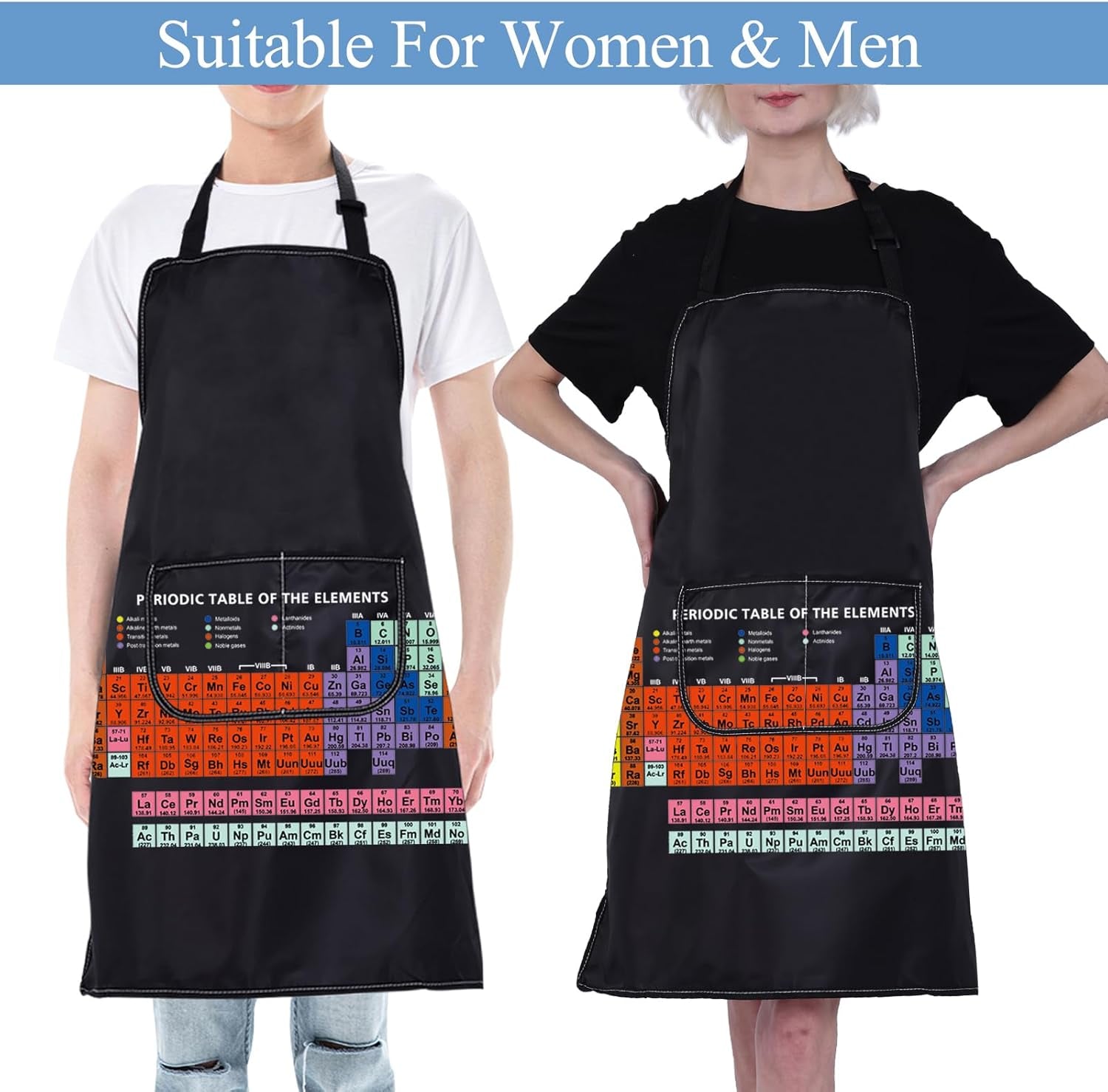 Professional Chemistry Laboratory Apron with Pockets - Ideal Gift for Teachers and Students