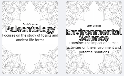 Branches Of Science Coloring Pages for Classroom Decoration- Interactive activity with Vocabulary-Digital Product