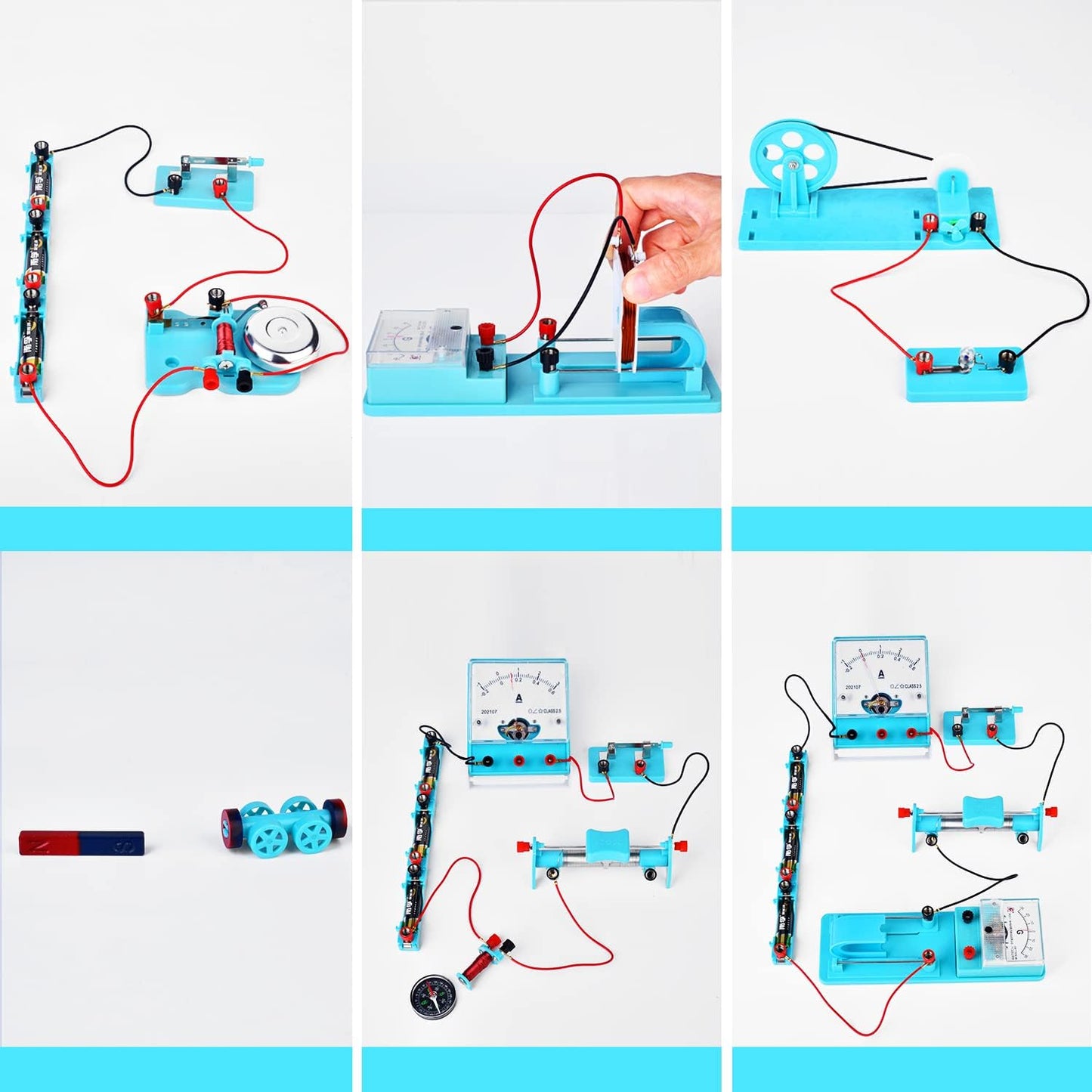 Electricity and Magnetism Science Experiment Kit for Students - STEM Physics Lab Basic Circuit Board Learning Starter