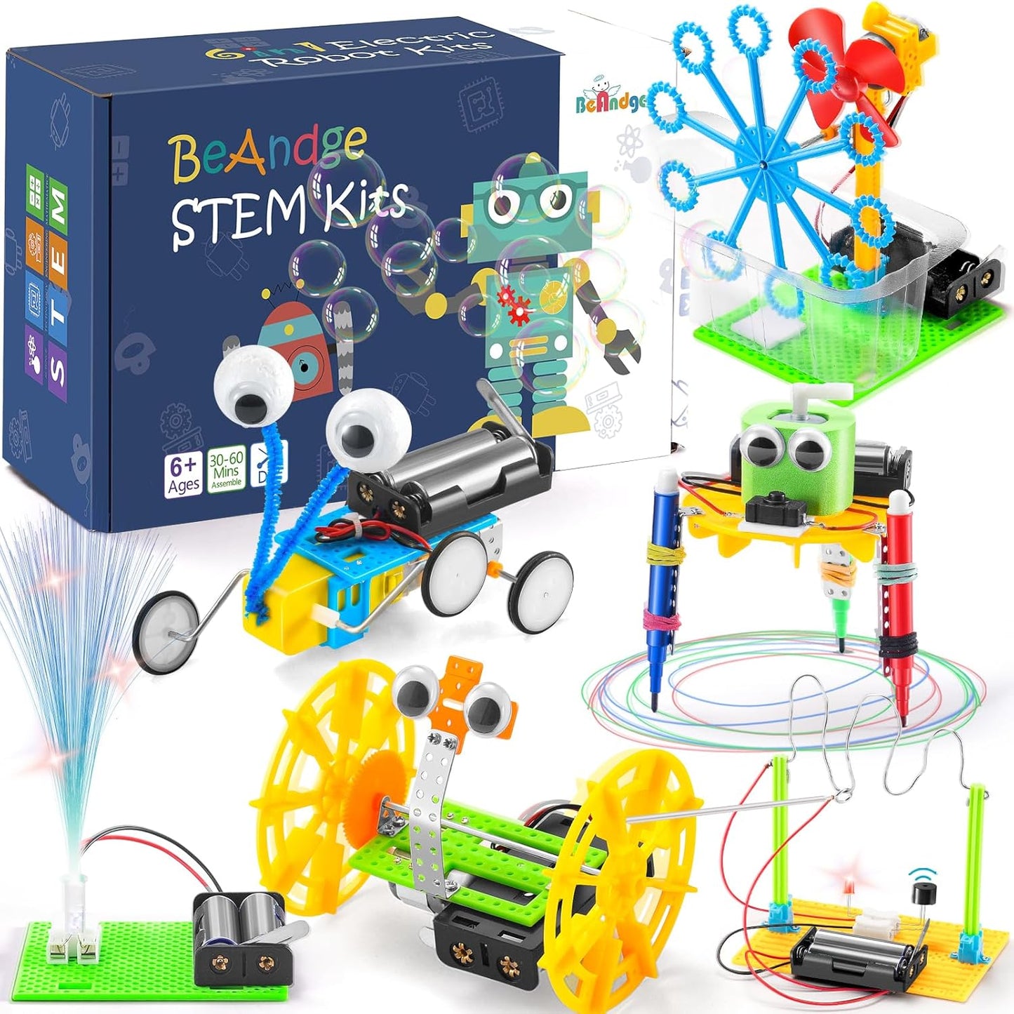 STEM Robotics Science Kits for Children Ages 5-12 - Robot Building and Engineering Projects for Boys and Girls - Educational STEAM Activity Kits and Gifts