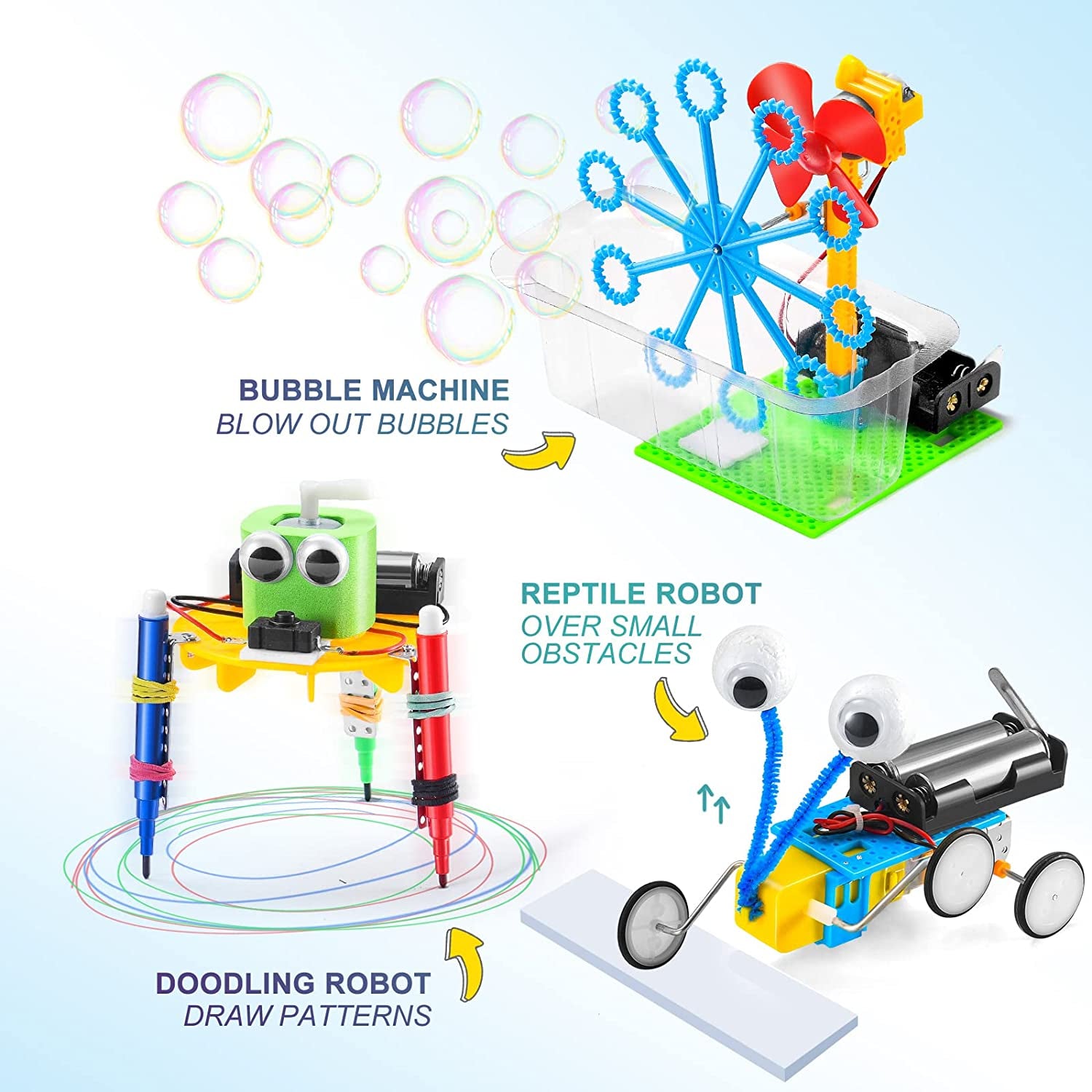 STEM Robotics Science Kits for Children Ages 5-12 - Robot Building and Engineering Projects for Boys and Girls - Educational STEAM Activity Kits and Gifts