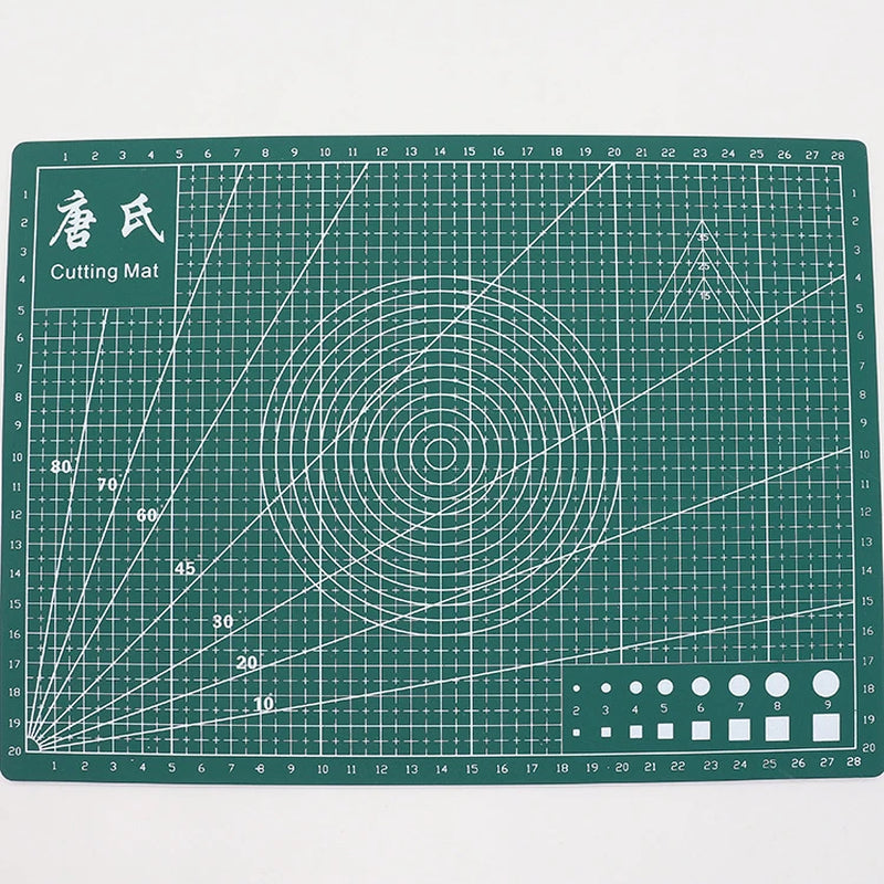 A4 Self-Healing Cutting Mat - Premium PVC Craft Board for Accurate Cutting of Fabric, Leather, and Paper