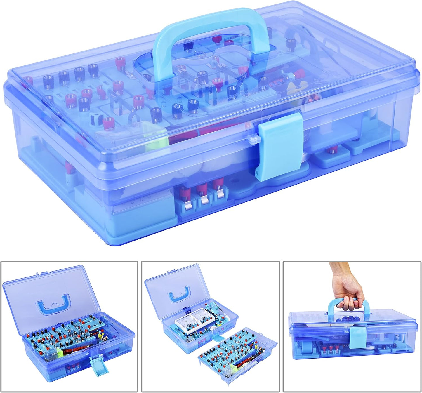 Electricity and Magnetism Science Experiment Kit for Students - STEM Physics Lab Basic Circuit Board Learning Starter